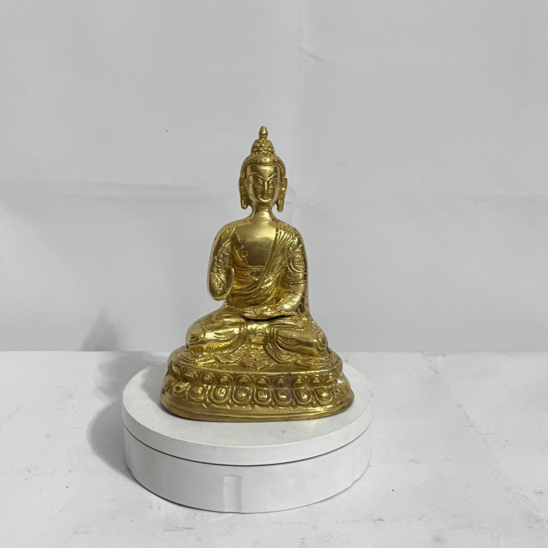 পিতলের বুদ্ধদেব বিগ্রহ - ৬ ইঞ্চি - ৮২০ গ্রাম