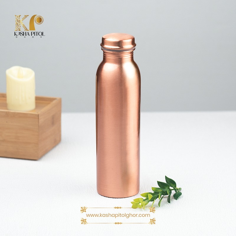 Pure Copper Bottle for Drinking Water – Leak Proof, Travel Friendly, Ayurvedic Hydration Bottle for Yoga, Office, Gym