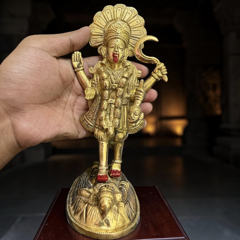 পিতলের মা কালী বিগ্রহ- ৯ ইঞ্চি