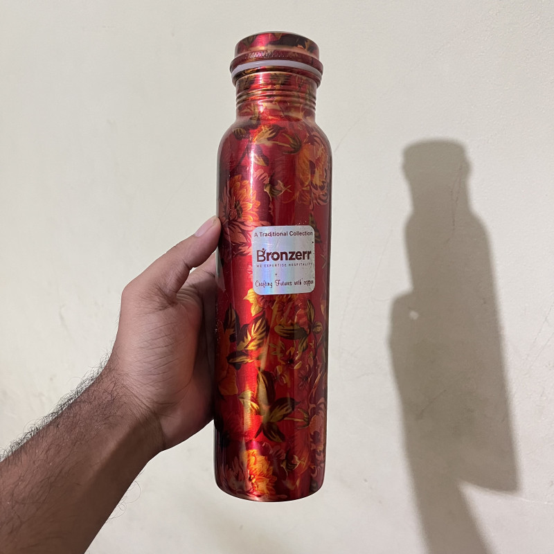 Pure Copper Bottle – Printed Lifetime | 1 Litre