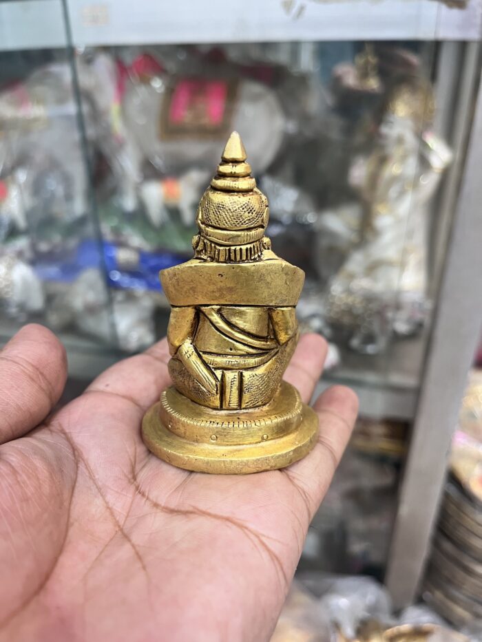 পিতলের এন্টিক ডিজাইনের ধন কুবের বিগ্রহ - ৩ ইঞ্চি - ২৮০ গ্রাম - Image 2