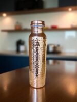 Pure Copper Water Bottle – 1 Litre | 200 gm |  Ideal for daily drinking, Ayurveda benefits, and traditional use