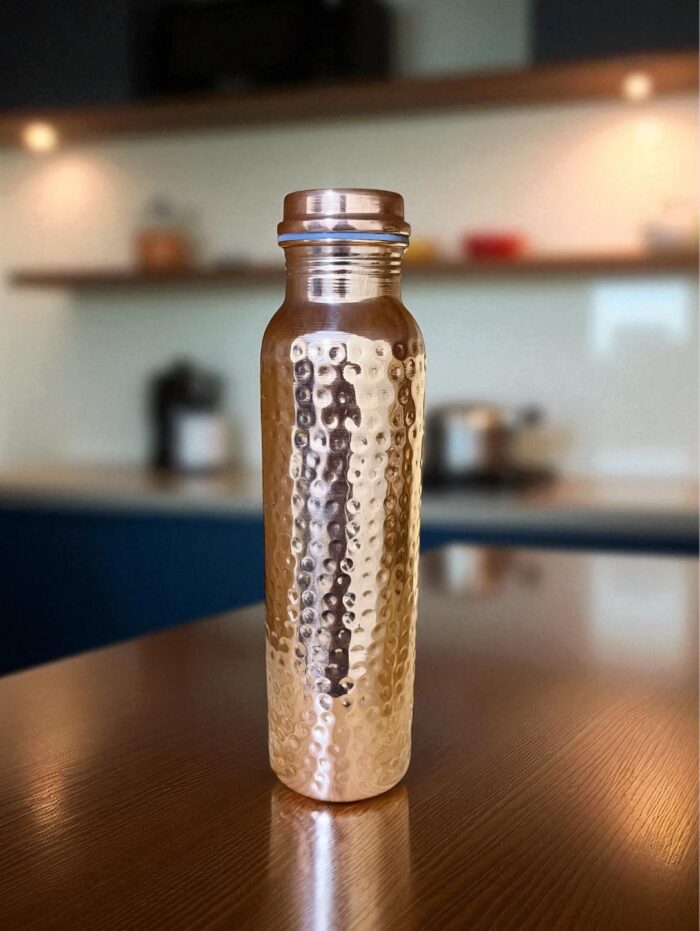 img_4631 Pure Copper Water Bottle – 1 Litre | 200 gm |  Ideal for daily drinking, Ayurveda benefits, and traditional use - Image 1