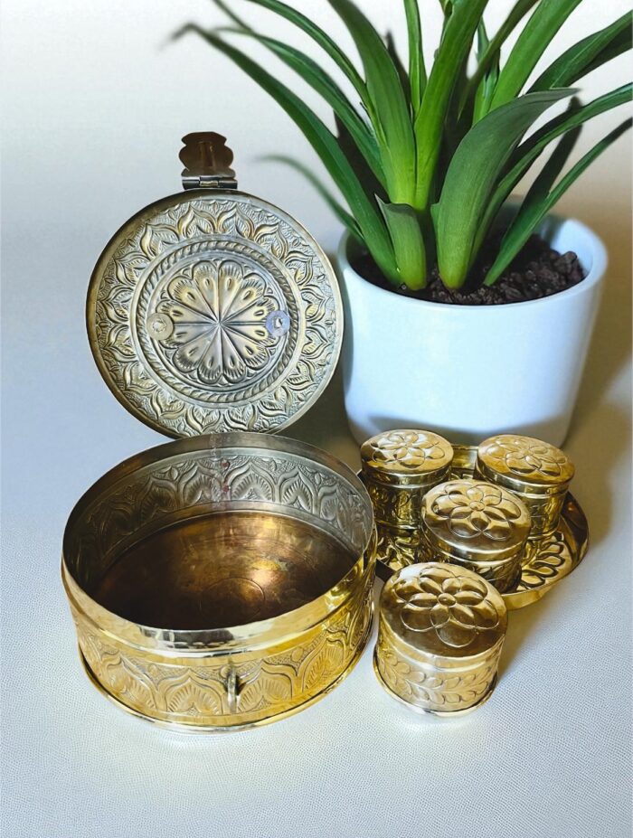 img_4674 Brass Premium Quality Pandani Box – 750 gm | Handmade | Elegant Design - Image 2