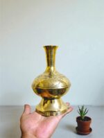 পিতলের ফুলদানী – ৭.৫” | ৪৭০ গ্রাম | হোম ডেকর & শো-পিস - Image 2