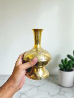 পিতলের ফুলদানী – ৭.৫” | ৪৭০ গ্রাম | হোম ডেকর & শো-পিস - Image 3