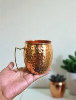 Handmade pure copper water mug, 450 ml capacity, 140 grams. Ideal for daily drinking, Ayurveda benefits, and traditional use - Image 2