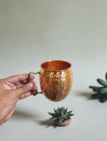 Handmade pure copper water mug, 450 ml capacity, 140 grams. Ideal for daily drinking, Ayurveda benefits, and traditional use - Image 3