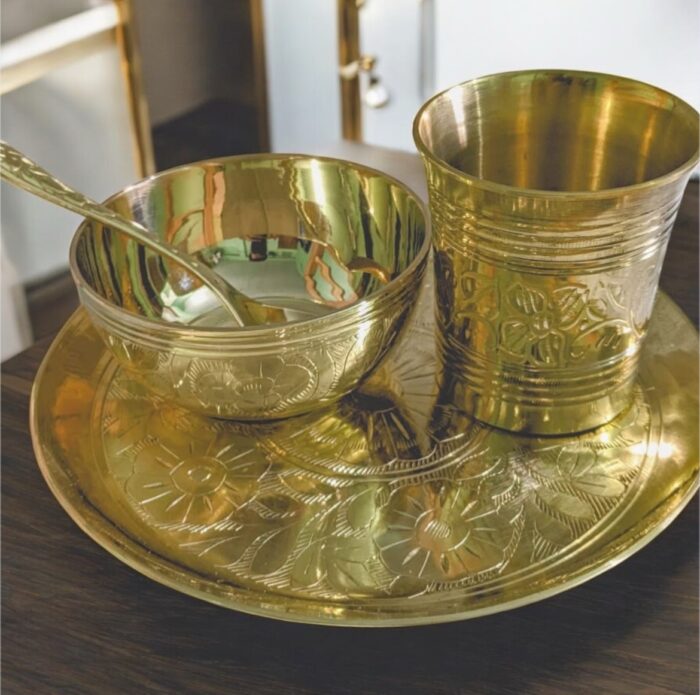 img_4805 Pure Brass Baby Set – 800 gm | 4 Pieces Pitol Baby Set | Handmade - Image 2