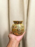 পিতলের ইন্ডিয়ান মিনা করা ঘটি – ৪” | ৫০০ মিলি | ৩৮০ গ্রাম - Image 2