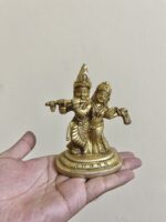 পিতলের ছোট রাধা কৃষ্ণ শোপিস – ৪.৫” | ৫৫০ গ্রাম | Indian Brass