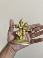 পিতলের ছোট রাধা কৃষ্ণ শোপিস – ৪.৫” | ৫৫০ গ্রাম | Indian Brass - Image 2