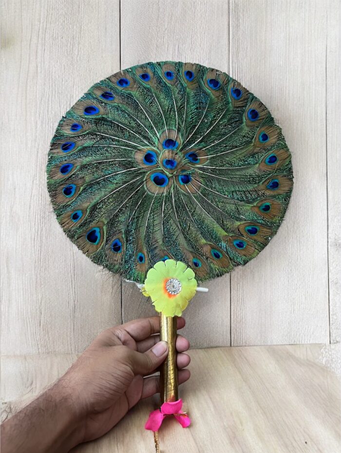 img_5324 ময়ূরের পাখা | পূজার জন্য | ১২ ইঞ্চি | ১১০ গ্রাম - Image 1