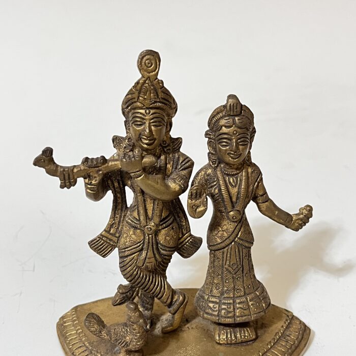 img_7770 Brass Antiques design Radha krisna Statue - Image 3