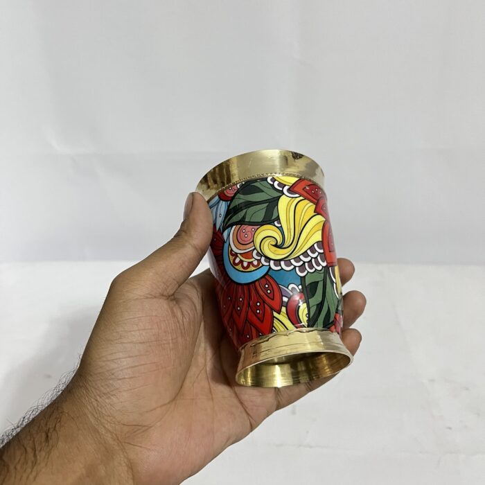 Brass Mina kari glass - 350 ml - Image 2