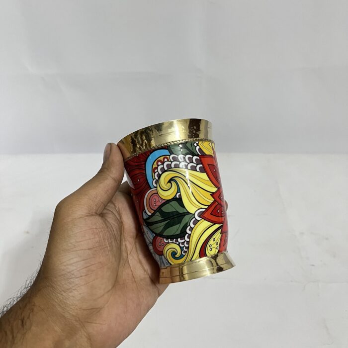 Brass Mina kari glass - 350 ml - Image 4