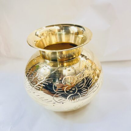 পিতলের নকশা ঘটি - ৮০০ মিলি - ৯০০ গ্রাম