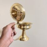 পিতলের বড় ডাকনা ধূপদানি - ৬৫০ গ্রাম - ৫” মুখ - Image 3