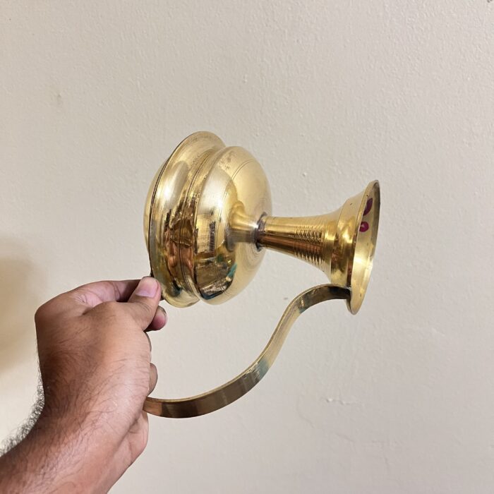 পিতলের বড় ডাকনা ধূপদানি - ৬৫০ গ্রাম - ৫” মুখ - Image 4