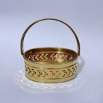 পিতলের ফুলের সাজি - ৭/৫.৫ ইঞ্চি - ২৬০ গ্রাম