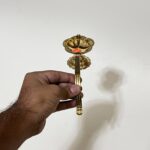 পিতলের ইন্ডিয়ান প্রদীপ - ৬.৫ ইঞ্চি- ৯৮ গ্রাম - Image 3