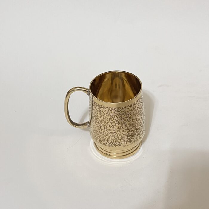 img_7609 Brass Mughal Design Mug - 500 ML - 330 gm - Image 8
