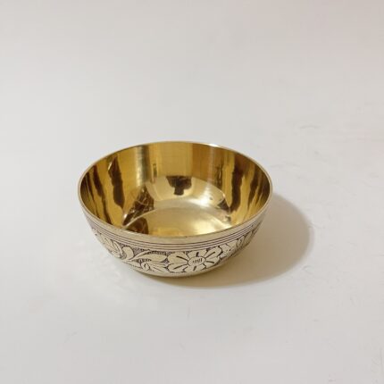 পিতলের নকশা বাটি - ৫ ইঞ্চি - ৩০০ গ্রাম