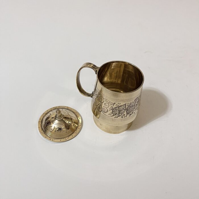 img_7731 পিতলের ডাকনা সহ মগ - ৪৫০ মিলি - ৪২০ গ্রাম - Image 2