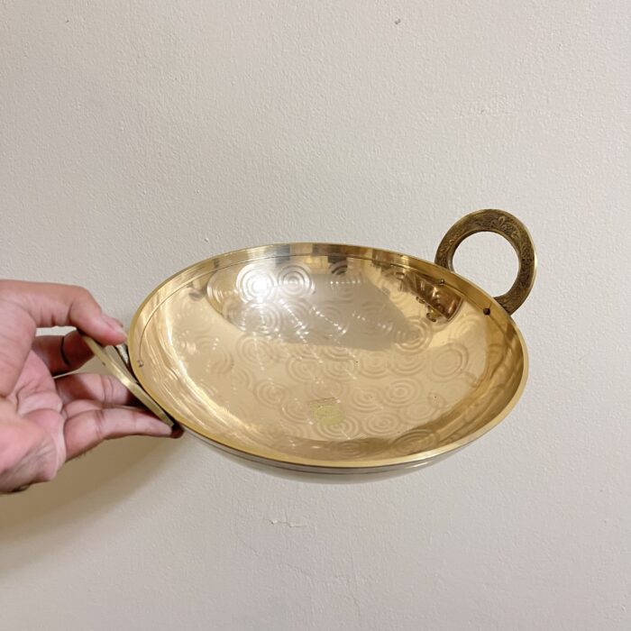 পিতলের ইন্ডিয়ান কড়াই- ৯.৫ ইঞ্চি- ১ কেজি ২৭০ গ্রাম - Image 4