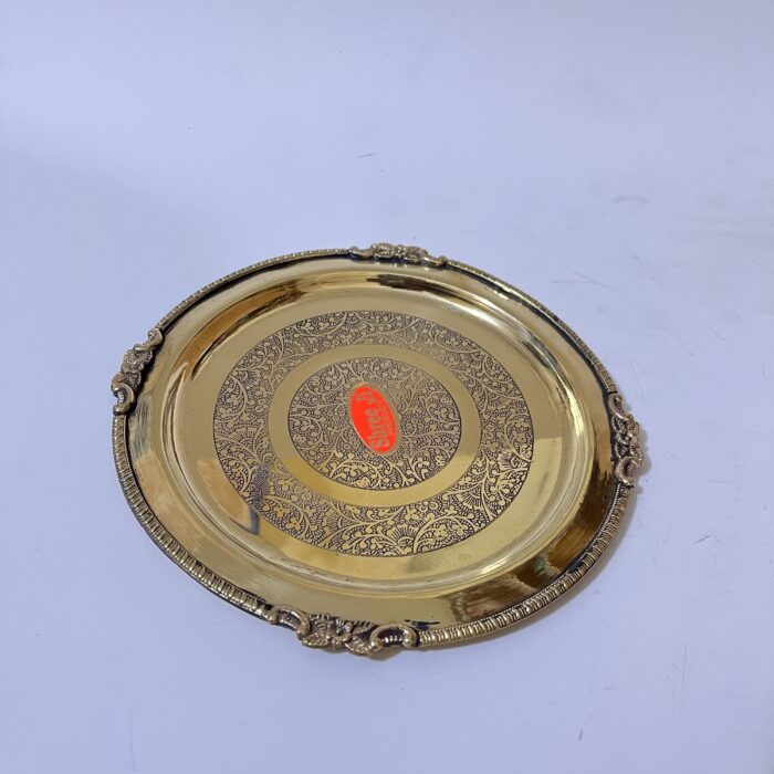 img_7843 Brass South indian small plate - 8 inches - 270 gram - Image 2