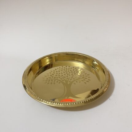 Indian Brass Plate - 330 gm - 9.5 inches