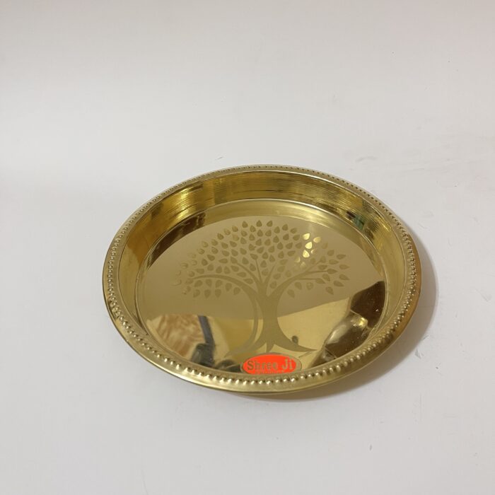 img_7847 Indian Brass Plate - 330 gm - 9.5 inches - Image 2