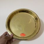 Indian Brass Plate - 330 gm - 9.5 inches - Image 4