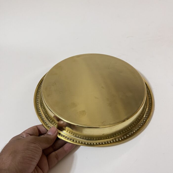 img_7849 Indian Brass Plate - 330 gm - 9.5 inches - Image 3