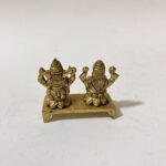 পিতলের এন্টিক ডিজাইনের ধনলক্ষ্মী গণেশ সেট- ২.৫ ইঞ্চি- ৩০০ গ্রাম - Image 3