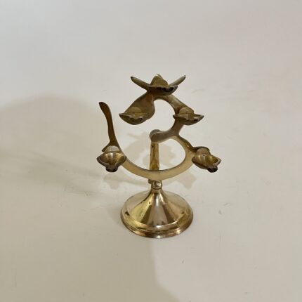 পিতলের ওম্ প্রঞ্চ প্রদীপ- ৫.৫ ইঞ্চি- ২৫০ গ্রাম