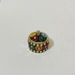 কাজ করা সিধূর কৌটা- ২৫ গ্রাম - ছোট সাইজ