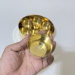 Pure Brass Spice Box Masala Dabba Hammered Design for Storing Spices Masala Petti for Kitchen and Decor Purpose with 7 Storage Containers (7 Inch) - Image 5