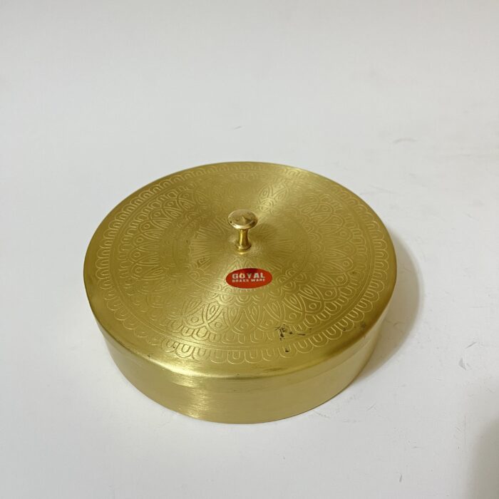 Brass Spice Box Set For Kitchen With Spoon (7 Containers,50 ml Each) with 1 Spoon - Image 3