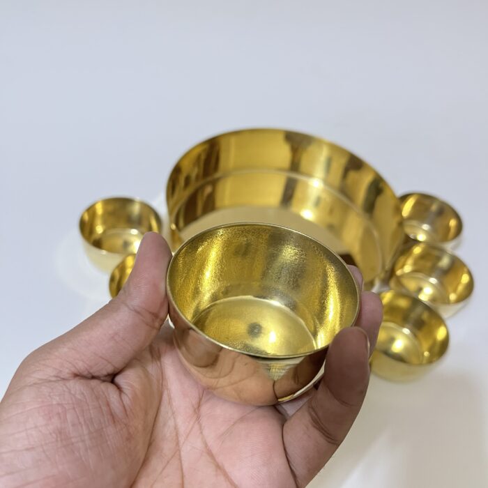 Brass Spice Box Set For Kitchen With Spoon (7 Containers,70 ml Each) with 1 Spoon - Image 4