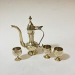 Brass Old Surahi Set - Small Showpiece - 4 pieces
