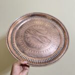 তামার পুরনো থালা- পলিশ করা হয়েছে- ১৫ ইঞ্চি - ১ কেজি ১৮০ গ্রাম