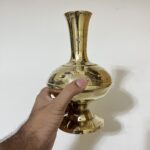 পিতলের পুরনো ফুলদানি- পলিশ করা - ৮.৫ ইঞ্চি - Image 4