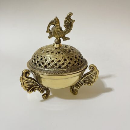South Indian Brass Dhupdani For Puja & Home Decor Purpose