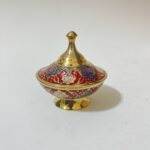 Mina kora Brass Bowl - With Lid - 4 inches - 300 gm