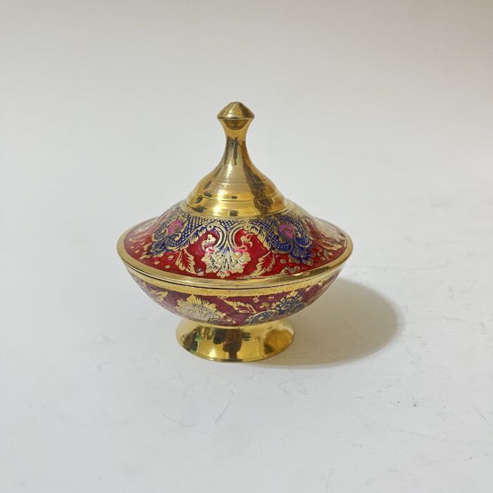 img_8367 Mina kora Brass Bowl - With Lid - 4 inches - 300 gm - Image 1