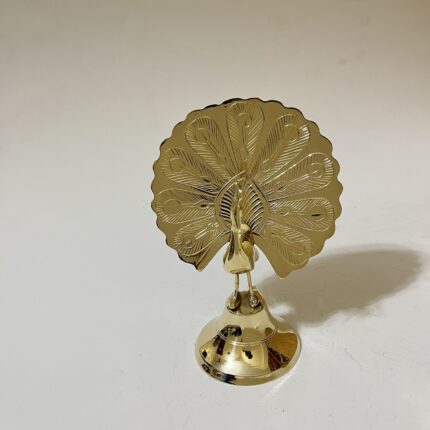 brass peacock figurine - decorative showpiece for homes and offices - 8 inches - 420 gram
