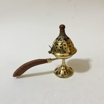 Indian Brass Dhupdani - 280 gram - 6.5 inches