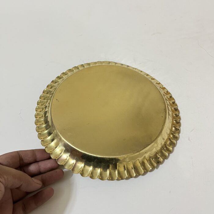 পিতলের মিনা করা প্লেট- ৮.৫ ইঞ্চি- ২৪০ গ্রাম - Image 2