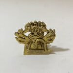 পিতলের এন্টিক ডিজাইনের প্রঞ্চমুখী হনুমান - ৩ ইঞ্চি - ৬২০ গ্রাম - Image 2